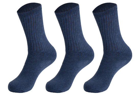 3 Pairs Cotton Crew Socks for Women – Soft, Breathable & Cushioned Athletic Sport Socks, Size 9-11-10