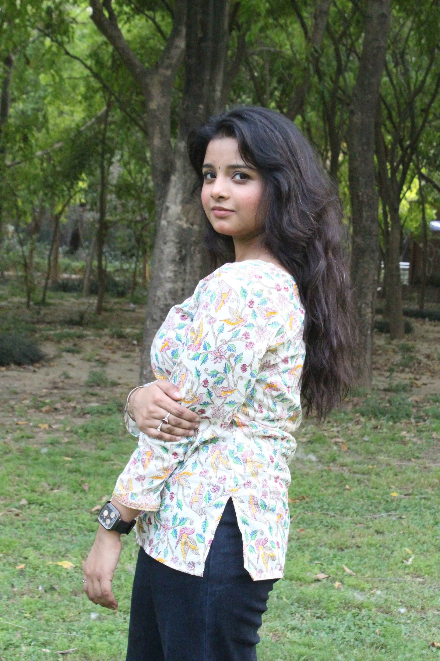 Ivory Garden Cotton Kurti-3