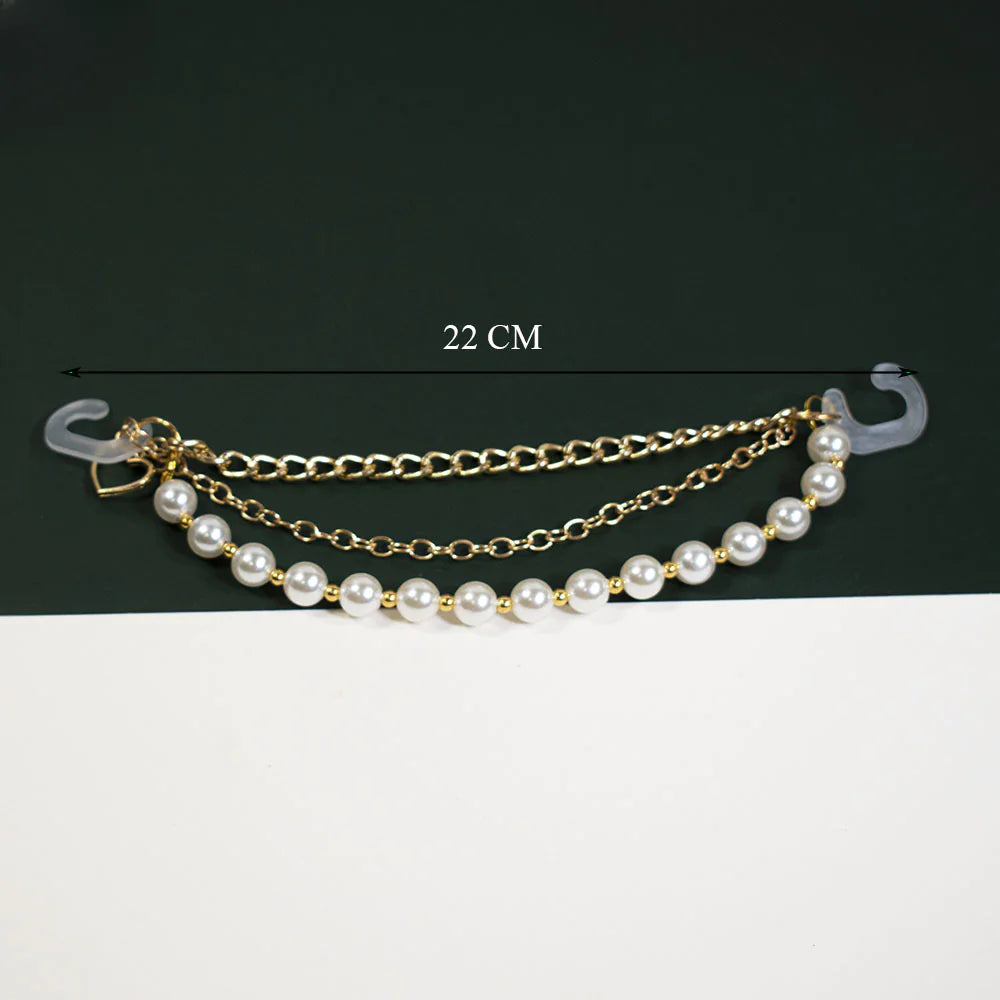 New Cross-Border Garden Shoes with Pearl Chain Accessories
