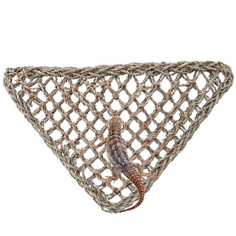 Comfortable and Natural Straw Reptile Bed Hammock for Basking and Relaxation-6