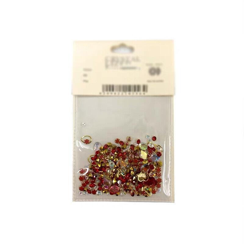 10 Aurora Colorful 3D Nail Art Crystals Heart and Diamond Styles-2