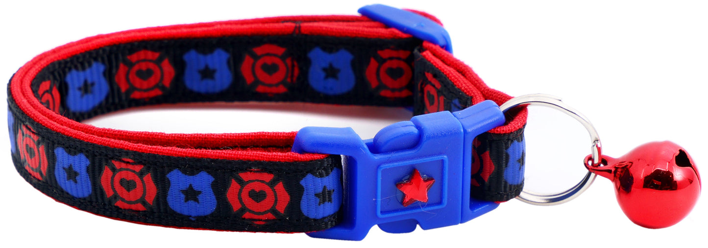 Fire and Police Badges Cat Collar-8