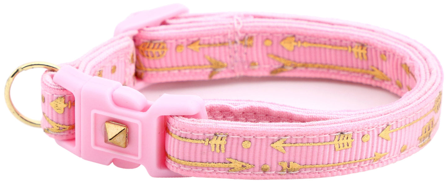 Metallic Gold Arrows Breakaway Cat Collar-30