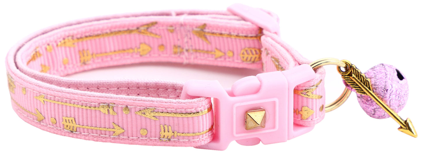 Metallic Gold Arrows Breakaway Cat Collar-22