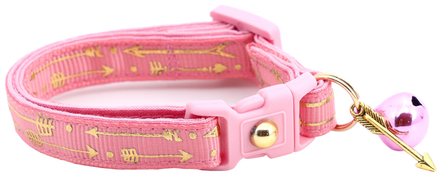 Metallic Gold Arrows Breakaway Cat Collar-23
