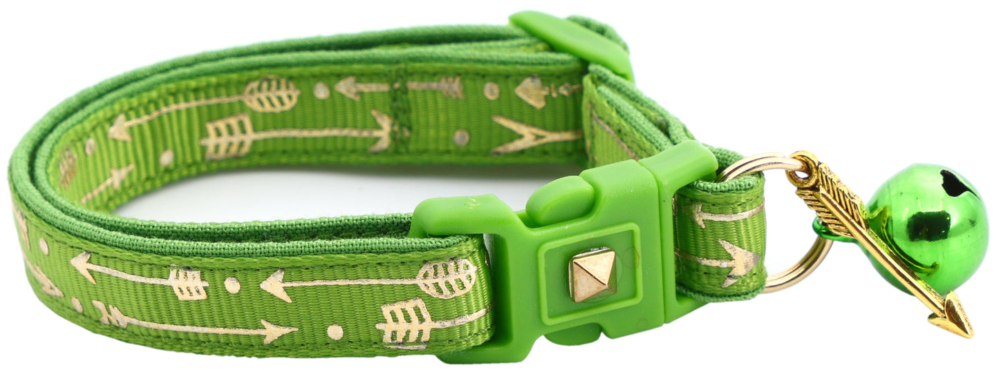 Metallic Gold Arrows Breakaway Cat Collar-21