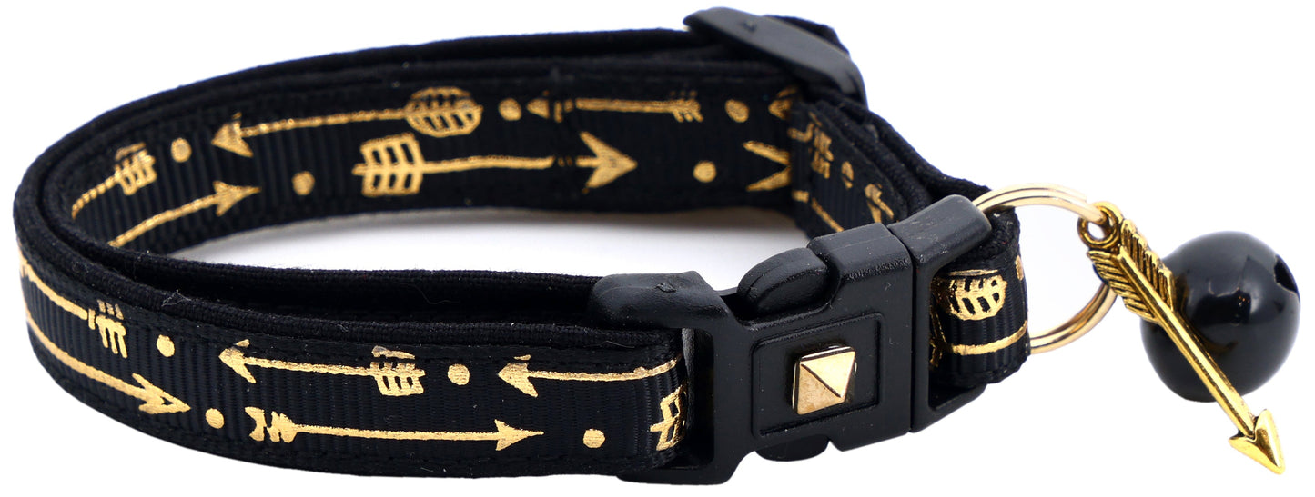 Metallic Gold Arrows Breakaway Cat Collar-24