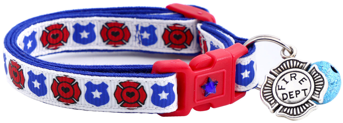 Fire and Police Badges Cat Collar-39