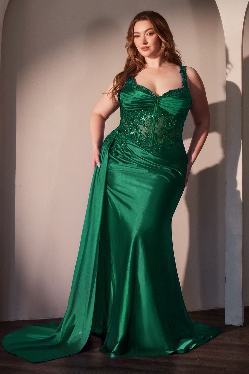 Satin Fitted Embellished Body Dress-4