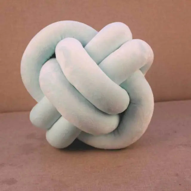 Knot Ball Pillow and Twisted Flower Cushion