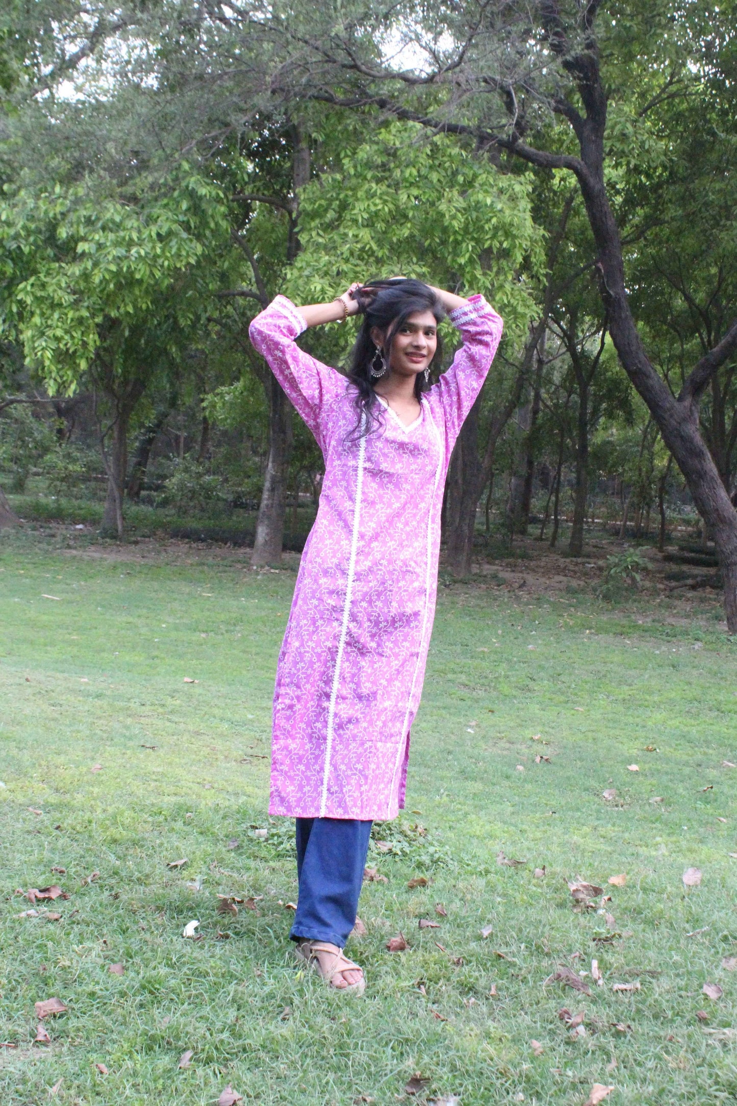 Lavender Grace Straight Kurti-1