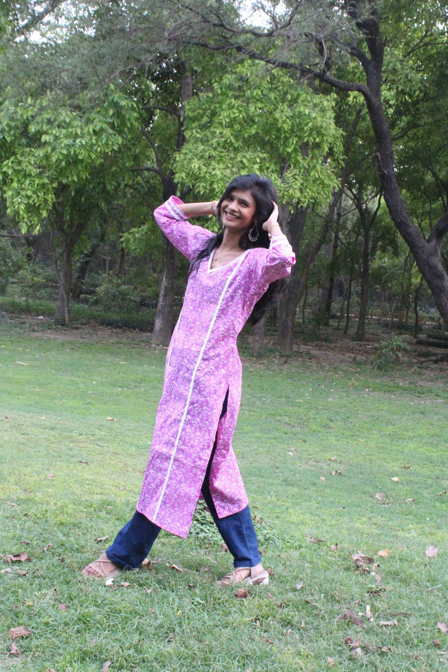 Lavender Grace Straight Kurti-2