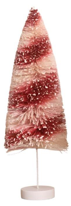 Candy Cane Bottle Brush Trees - 12"-0