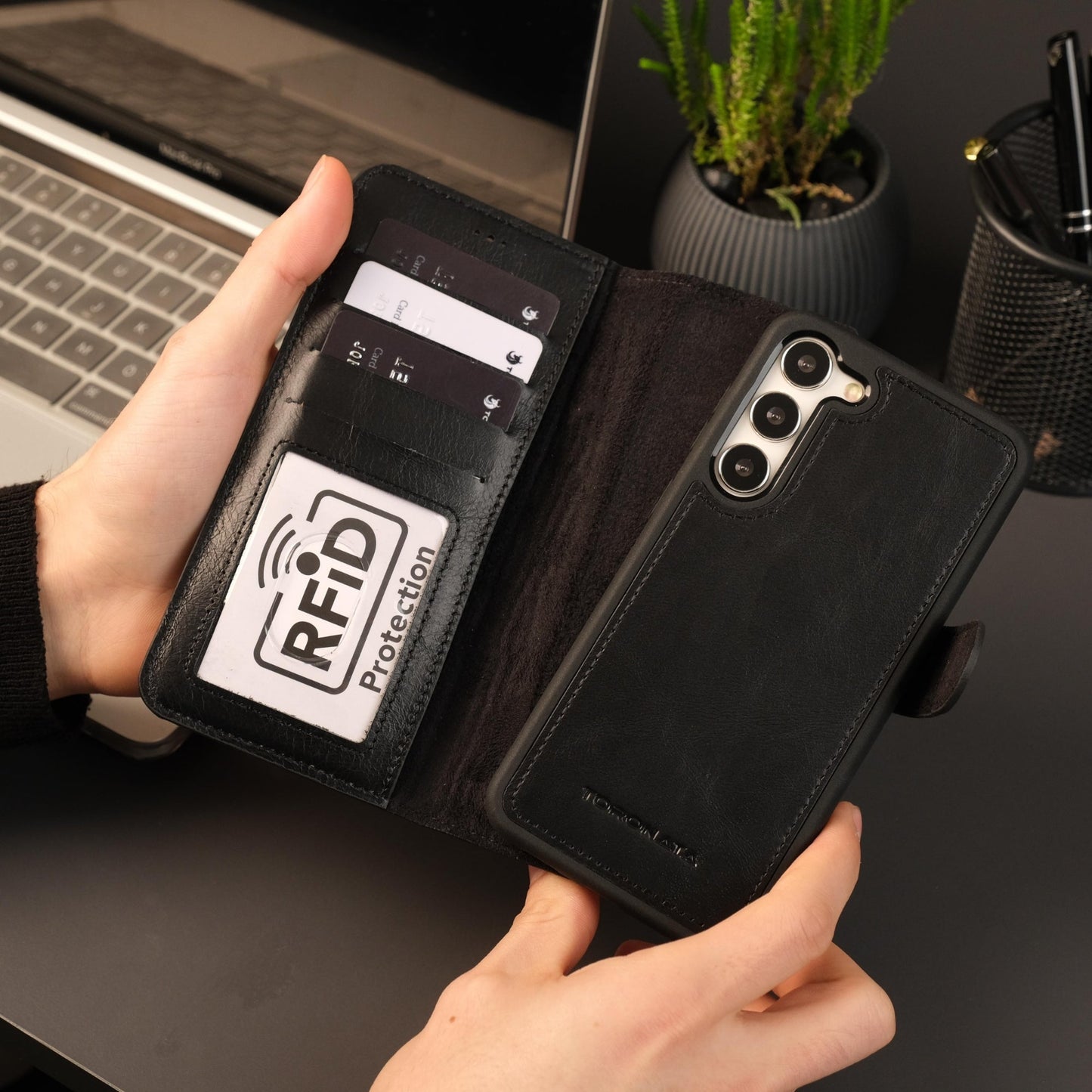 Leather Samsung Galaxy S25 Wallet Case | Buffalo-6