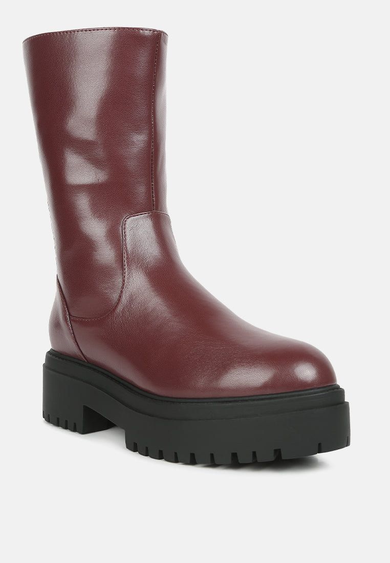 Lewisa Panelled Lug Sole Boots-2