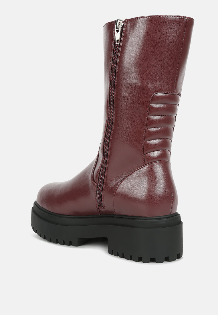 Lewisa Panelled Lug Sole Boots-3