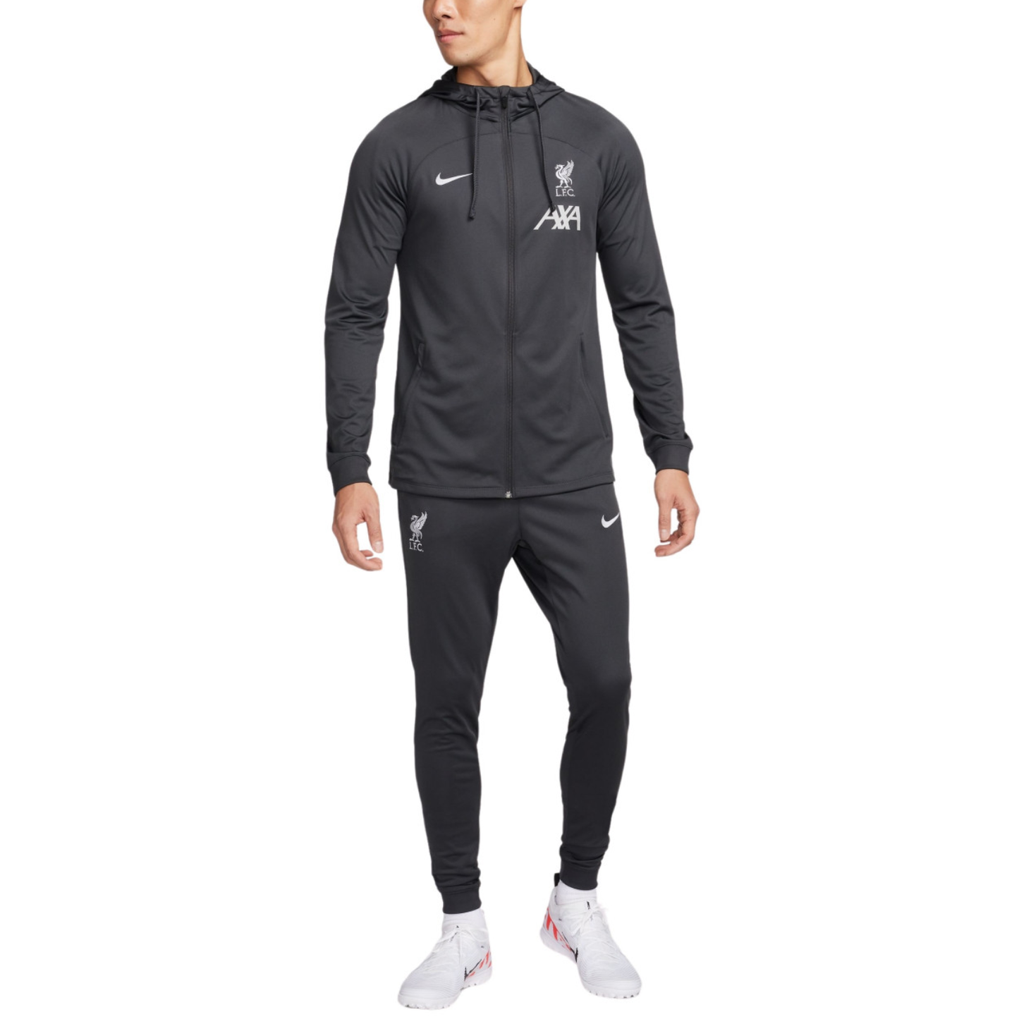 Liverpool FC dark grey training presentation hooded tracksuit 2024 - Nike-3