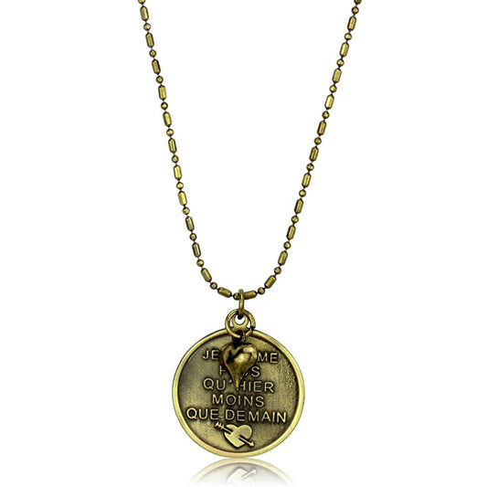 LO3824 - Antique Copper White Metal Chain Pendant with No Stone-0