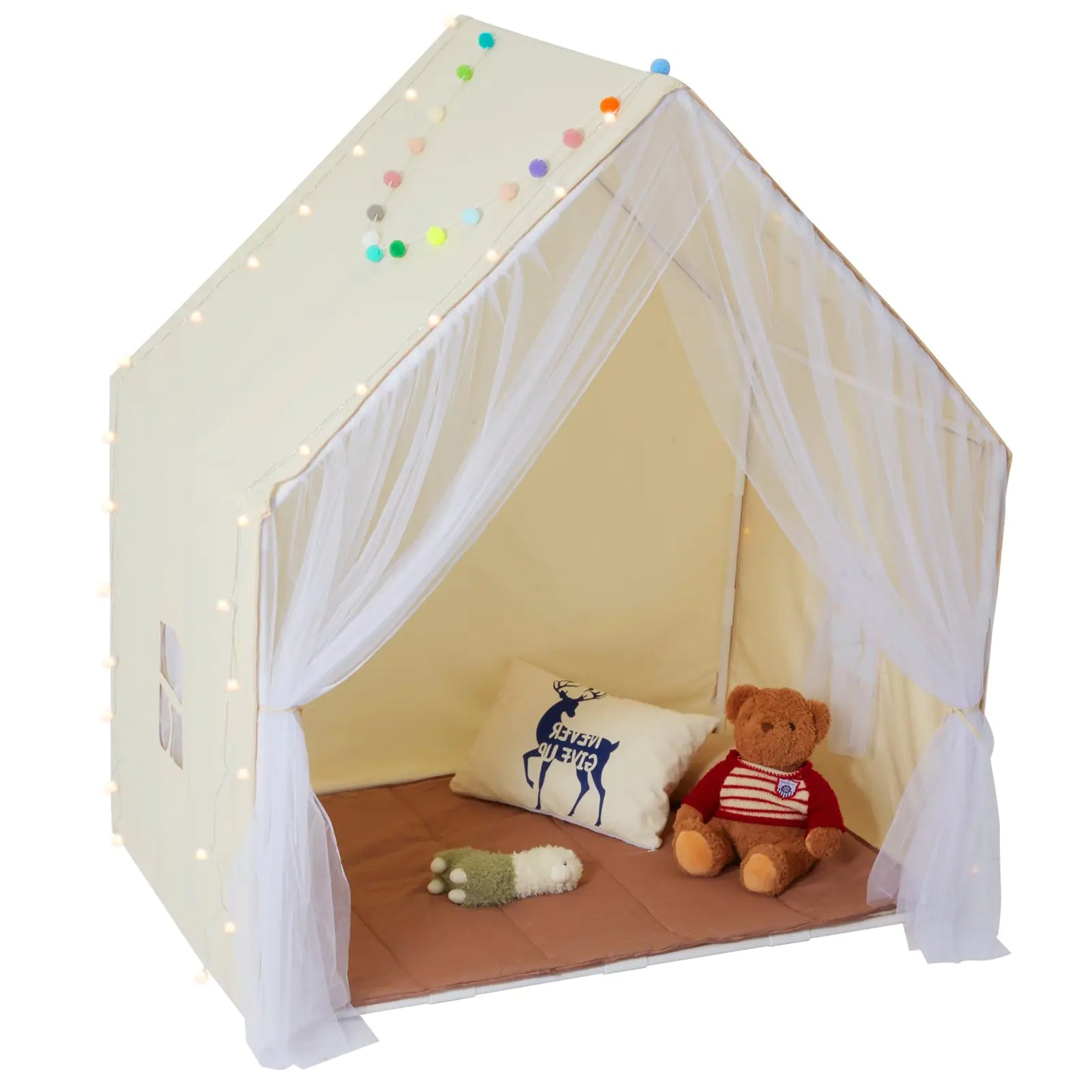 Kids Play Tent with Mat & Light