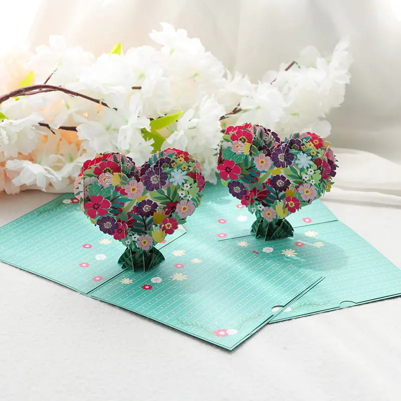 Personalized 3D Cute Paper Carving Blessing Card