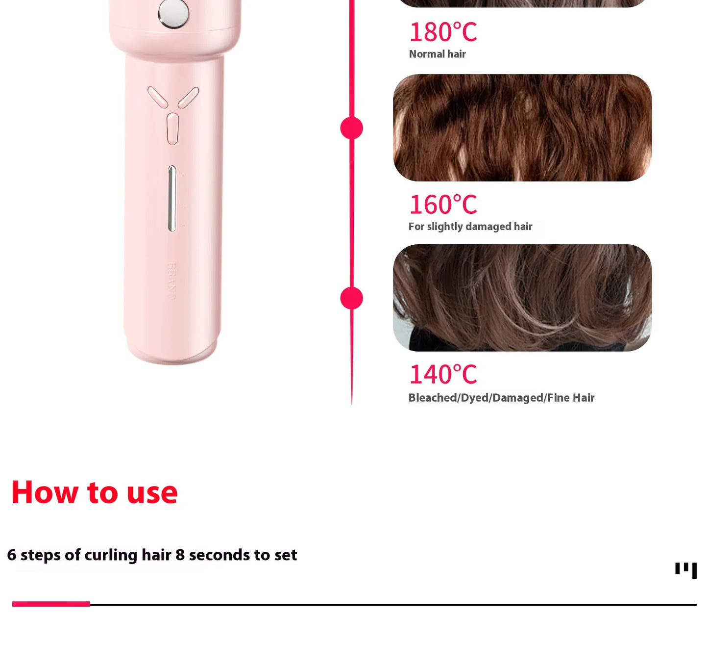Wireless Portable Hair Curler