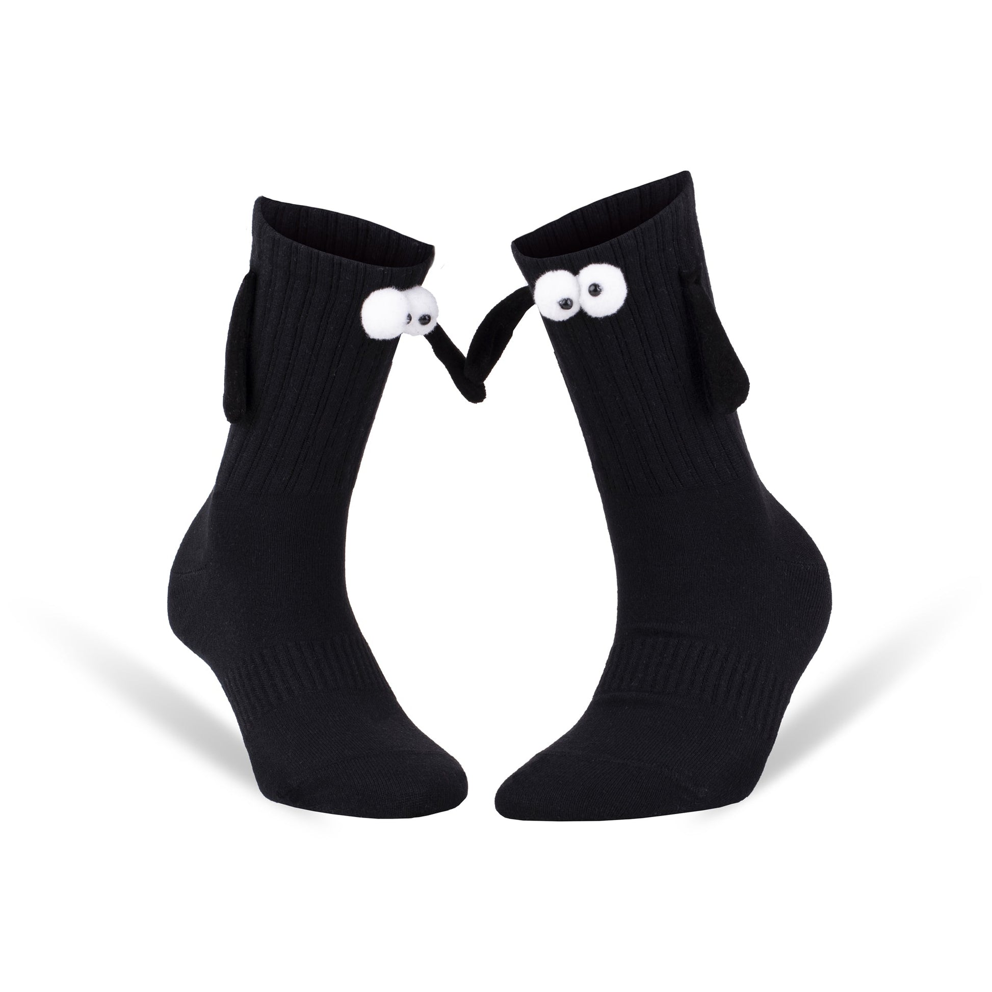 Magnetic Holding Hands Couple Socks – 2 Pairs, Soft Cotton, Fun Romantic Gift, Valentine’s Day Socks, Shoe Size 5-10-4