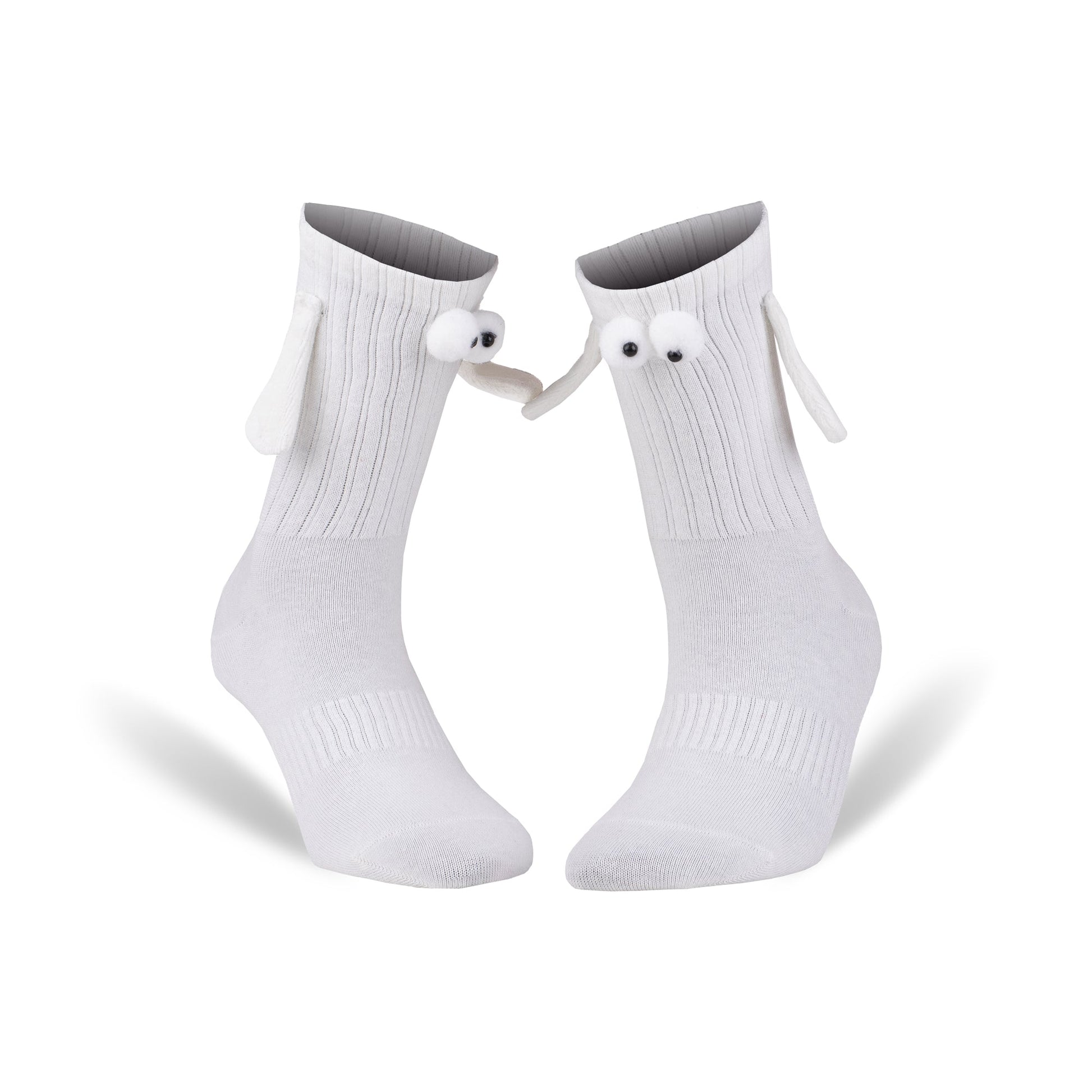 Magnetic Holding Hands Couple Socks – 2 Pairs, Soft Cotton, Fun Romantic Gift, Valentine’s Day Socks, Shoe Size 5-10-3