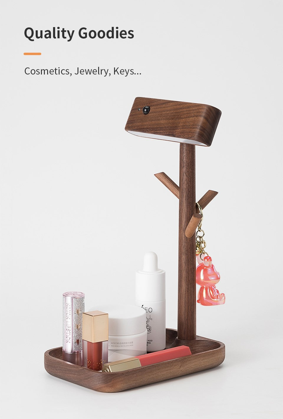 Magnetic Solid Wood Rechargeable Induction Light-3