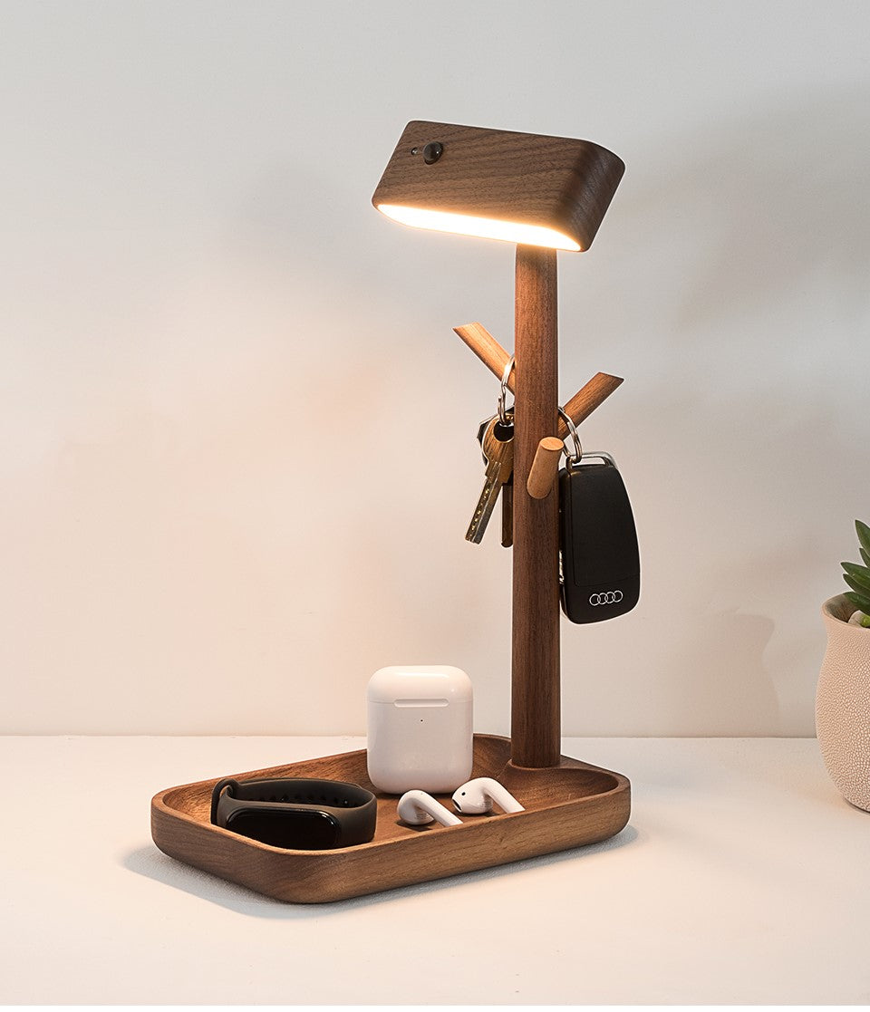 Magnetic Solid Wood Rechargeable Induction Light-5