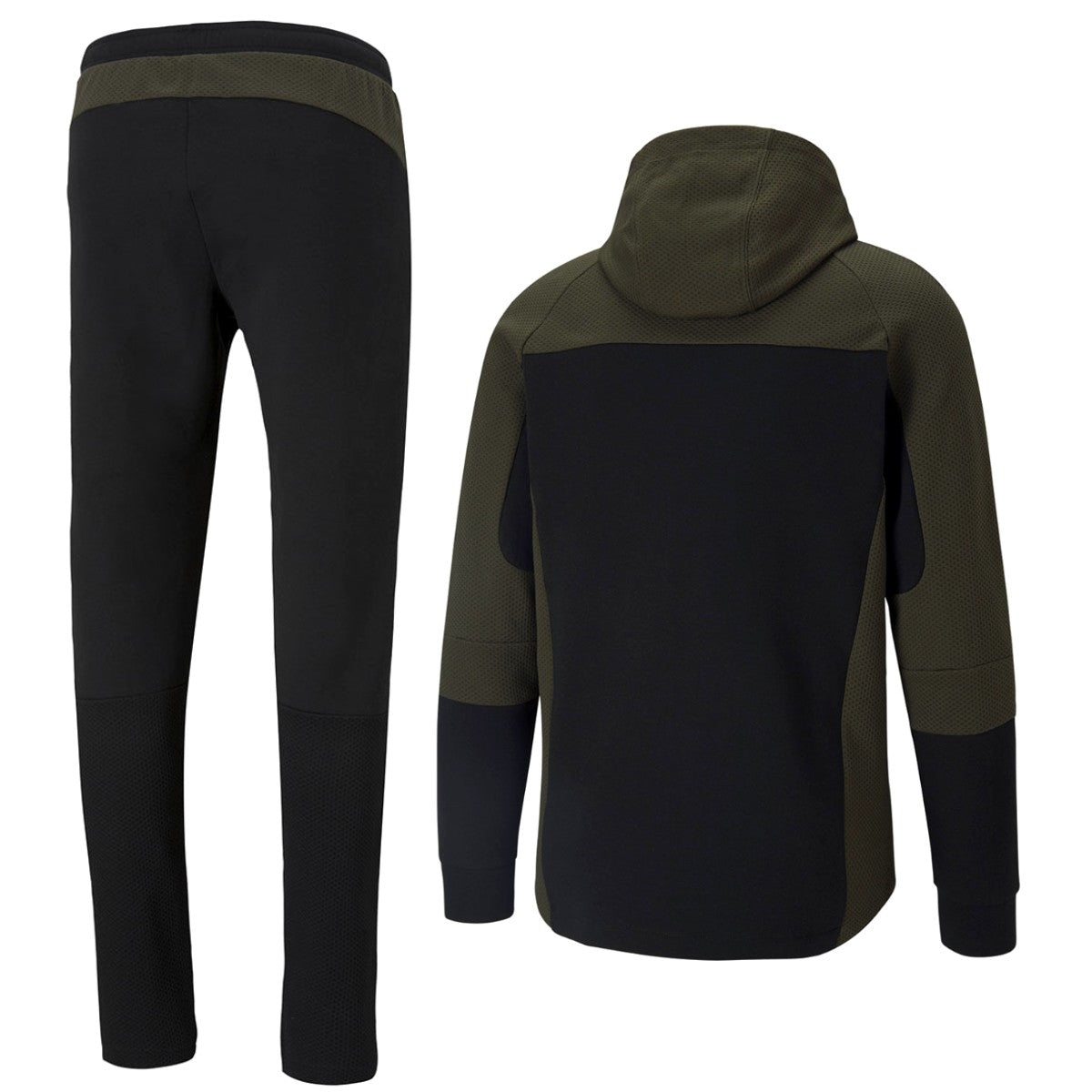 Manchester City Evostripe hooded presentation tracksuit 2021 green - Puma-1