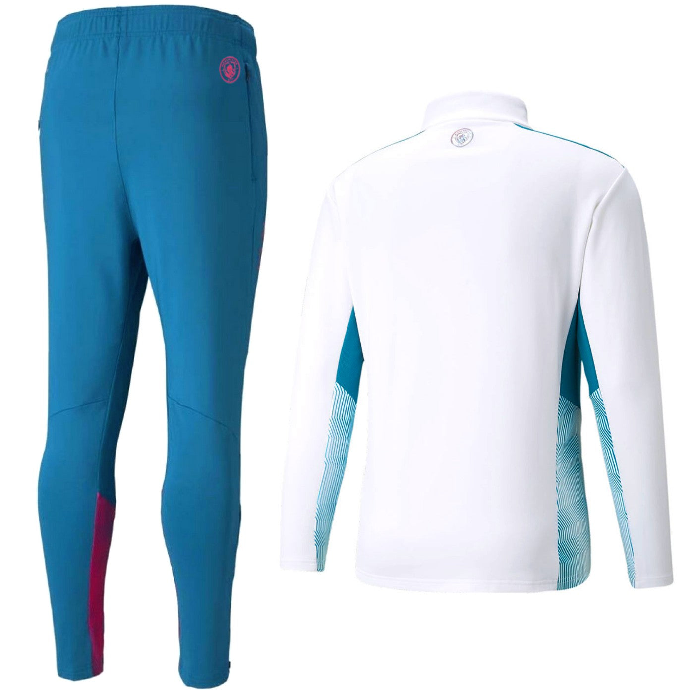 Manchester City white/blue training technical tracksuit 2022 - Puma-1