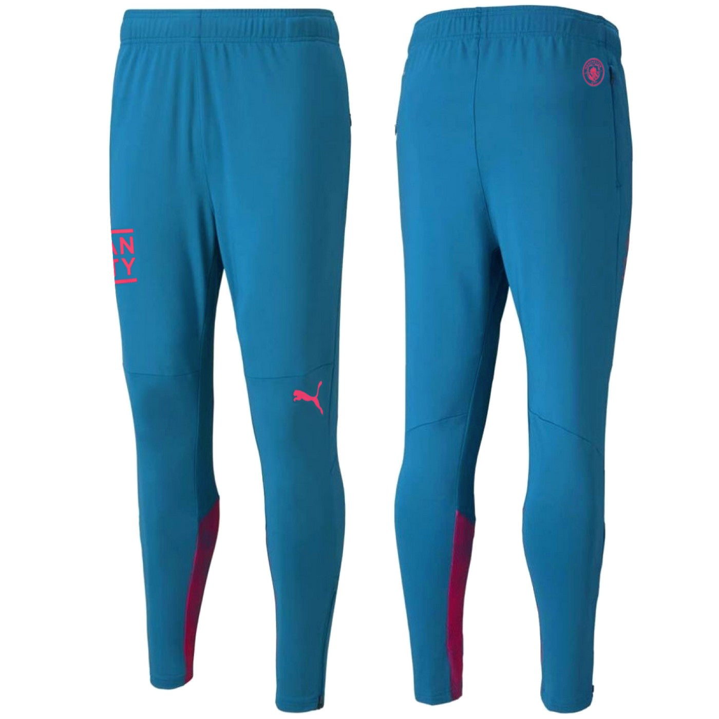 Manchester City white/blue training technical tracksuit 2022 - Puma-3