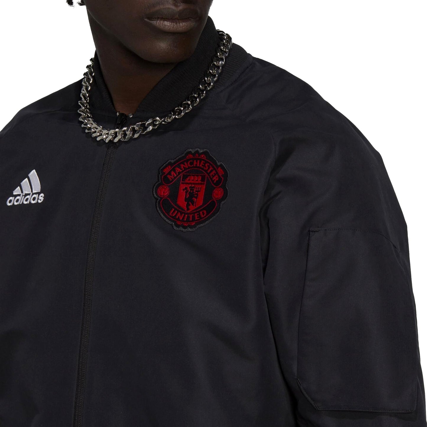 Manchester United black light padded bomber jacket 2023 - Adidas-3