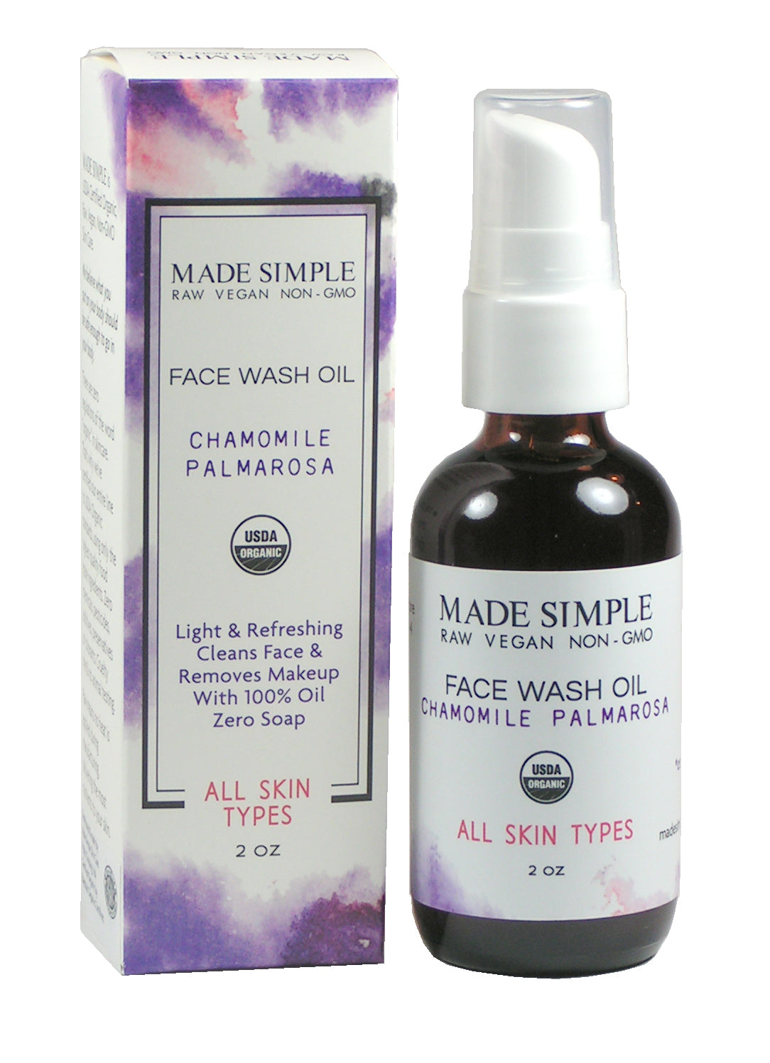 Chamomile Palmarosa Face Wash - Certified Organic, Vegan & Cruelty-free-2
