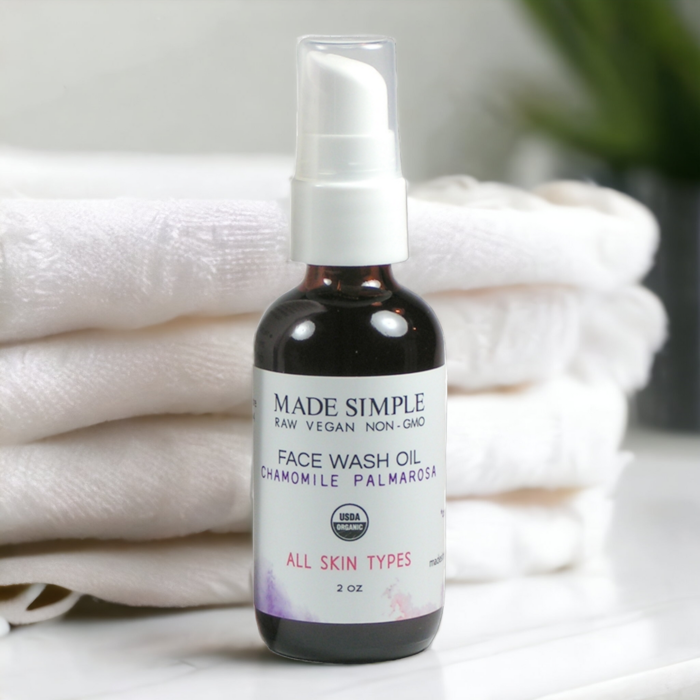 Chamomile Palmarosa Face Wash - Certified Organic, Vegan & Cruelty-free-4
