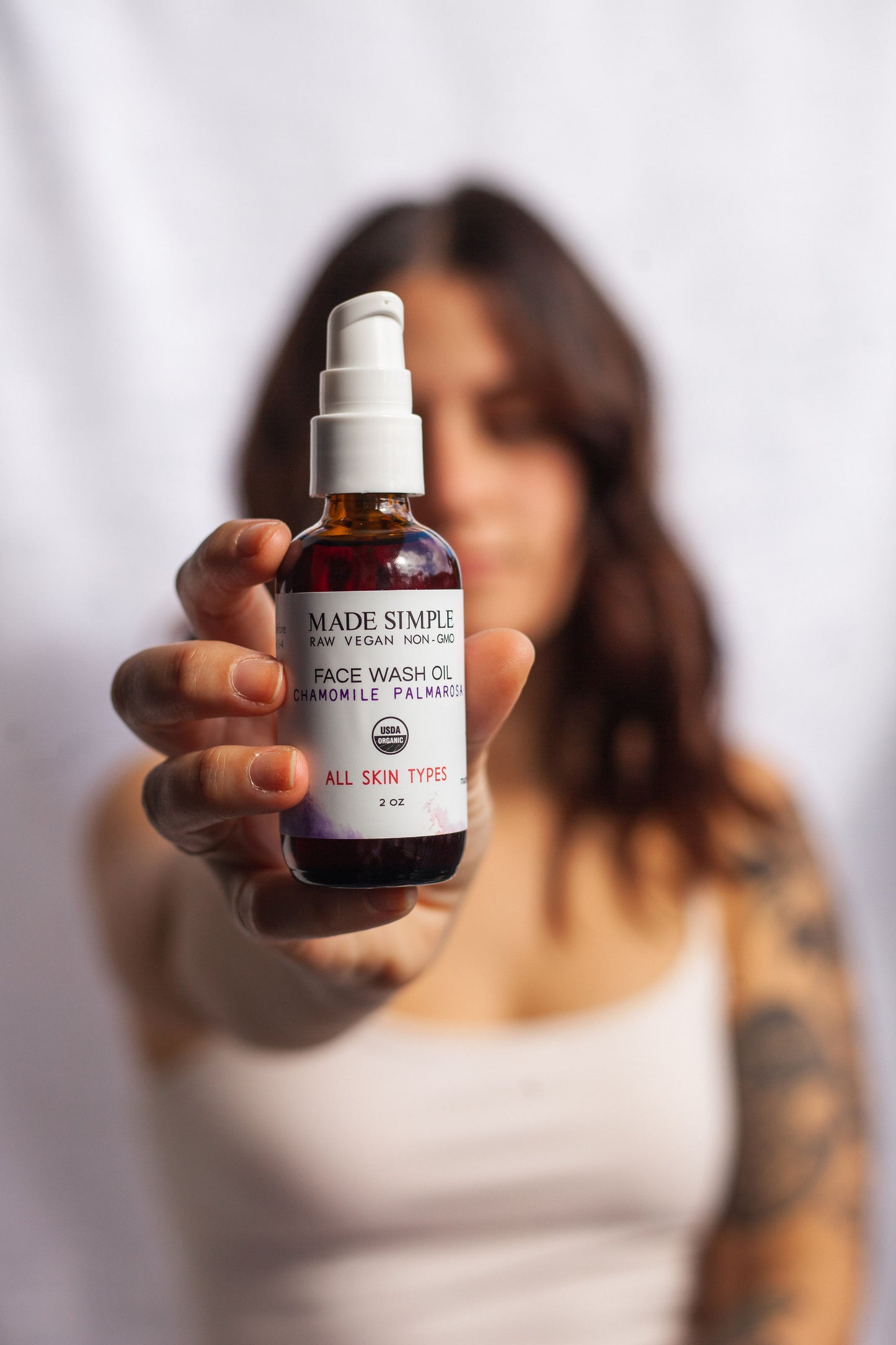 Chamomile Palmarosa Face Wash - Certified Organic, Vegan & Cruelty-free-3