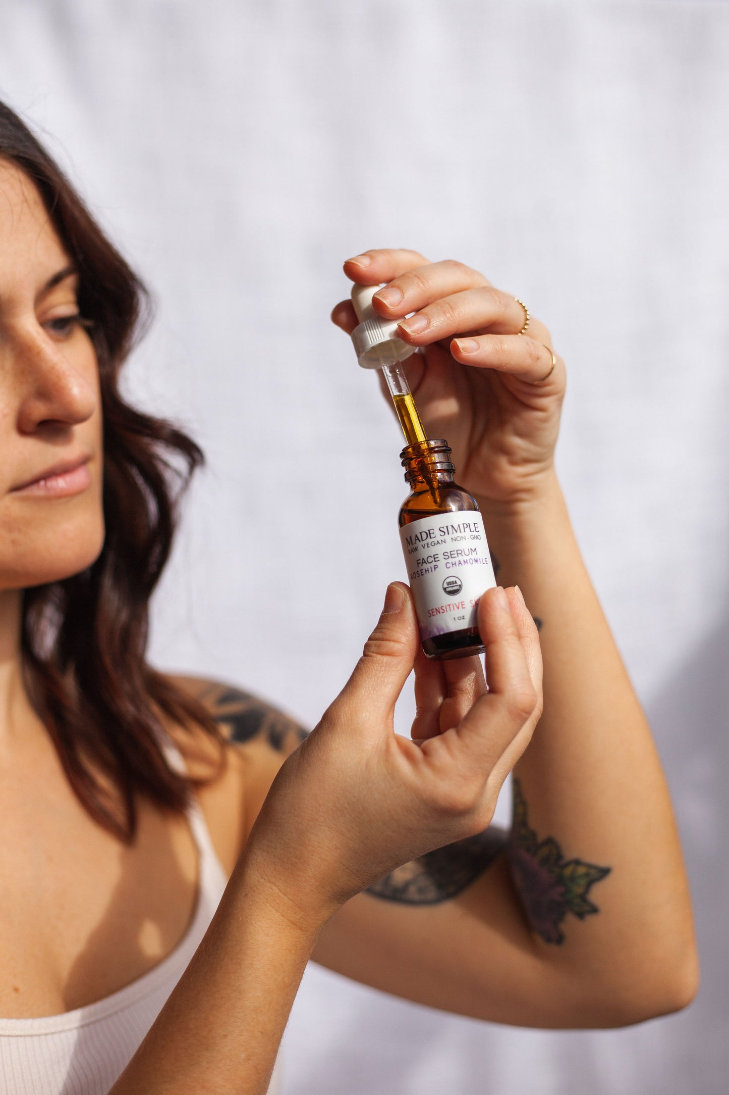 Rosehip Chamomile Face Serum for Sensitive Skin - Certified Organic, Vegan & Cruelty-free-6