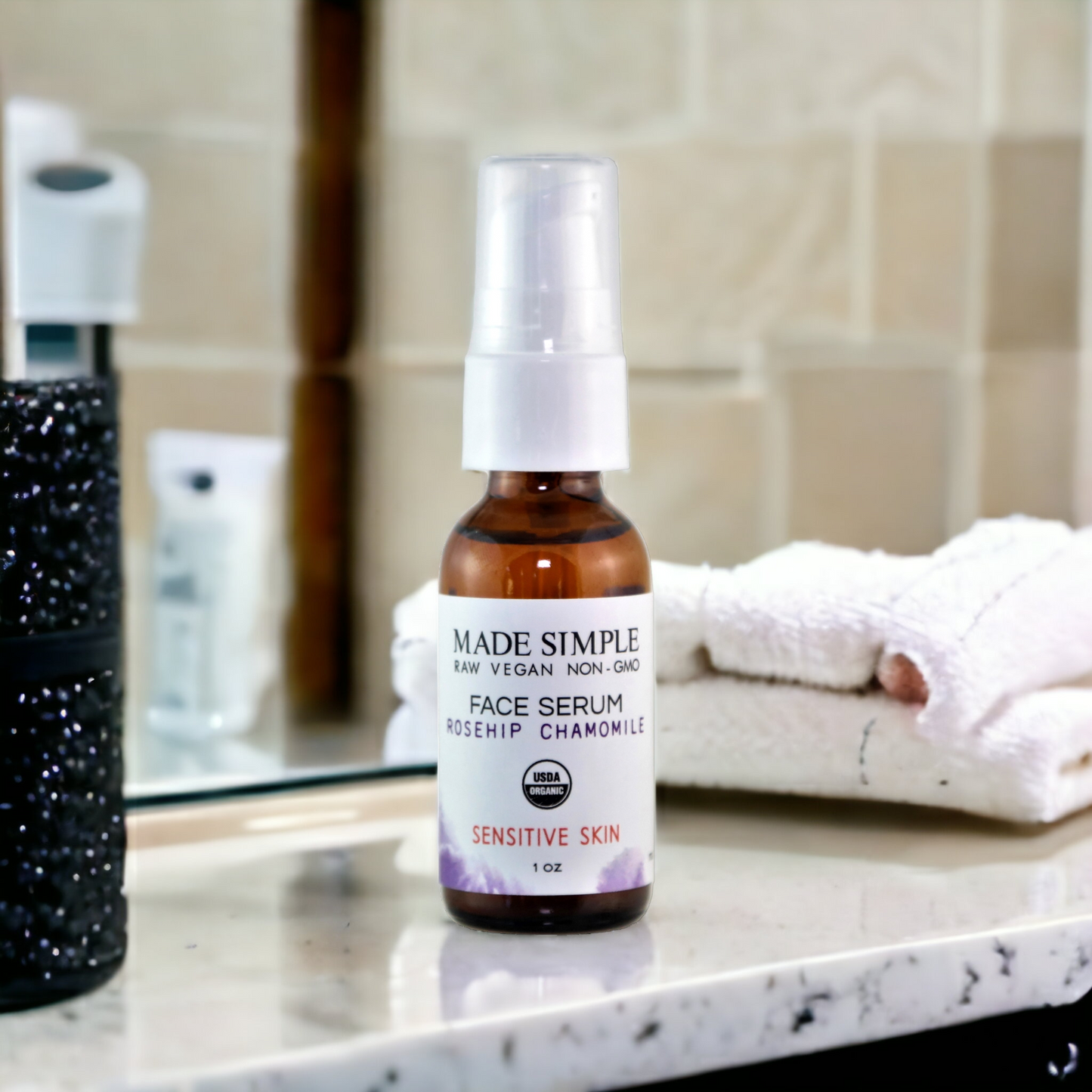 Rosehip Chamomile Face Serum for Sensitive Skin - Certified Organic, Vegan & Cruelty-free-4