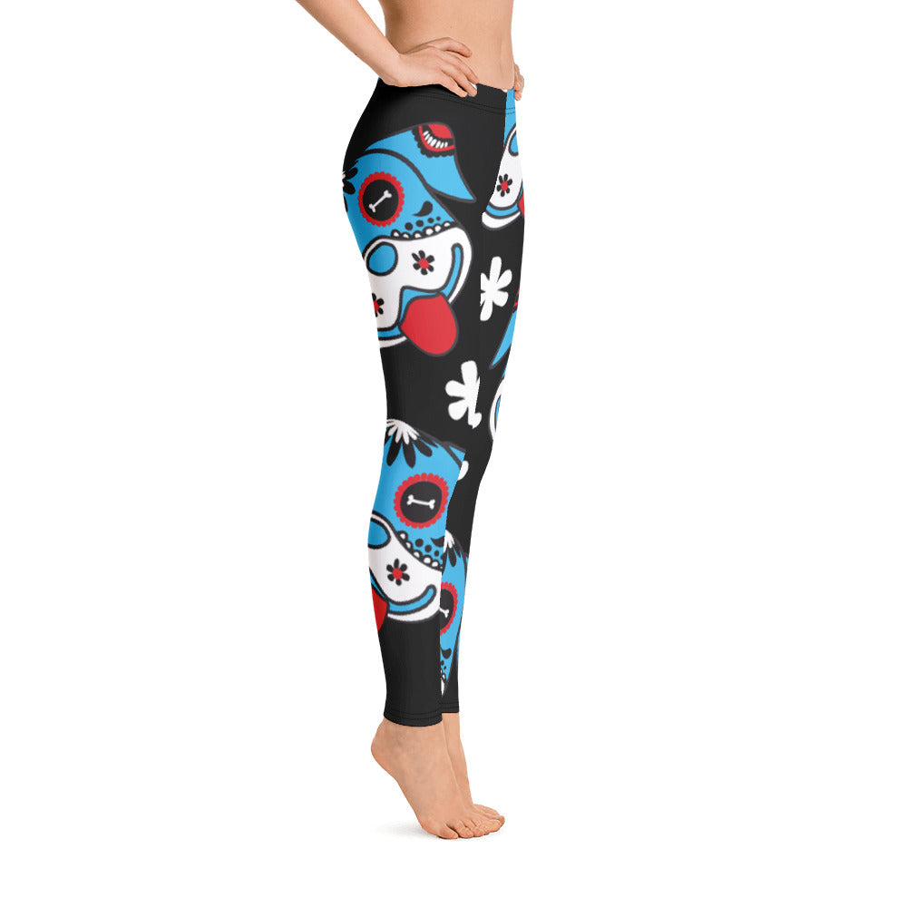 Day of the Dog Blue Leggings-4