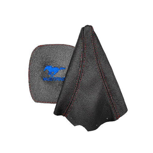 1994-2004 FORD MUSTANG GT Embroidered Leather Manual Shift Boot Cover-0