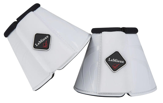LeMieux ProShell Overreach Horse Boots - Over Reach or Bell Boots for Horses - Protective Gear and Training Equipment - Equine Boots Wraps & Accessories (White - Large)