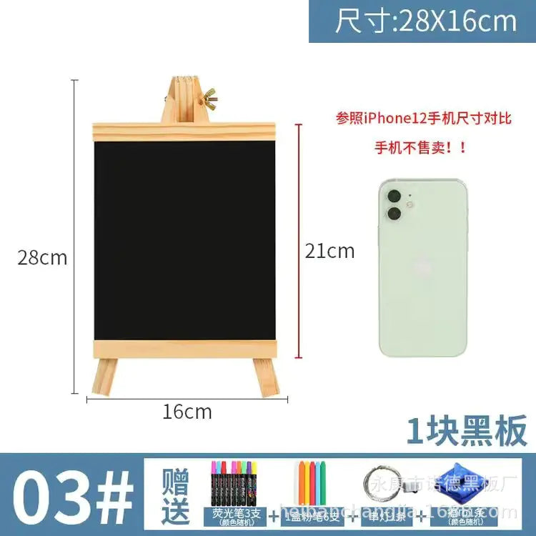 Mini Chalkboard Desktop with Pine Wood Frame (5 Styles)