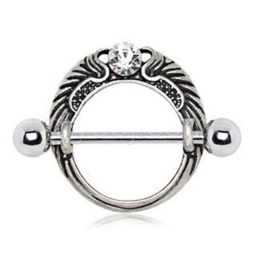 316L Stainless Steel Angel Wing Nipple Shield-0