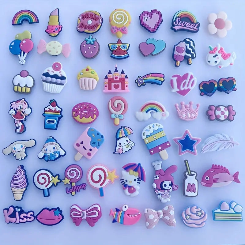 50PCS Random Cartoon Anime Shoe Charms for Crocs