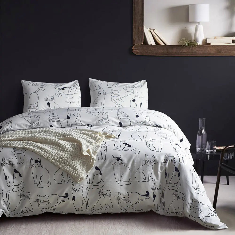 Pure Cotton Bed Linen Set - 3 and 4 Piece Options