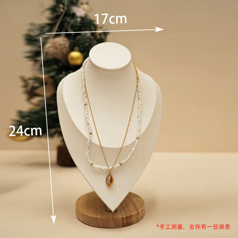 Velvet Necklace Display Stand for Jewelry Showcases