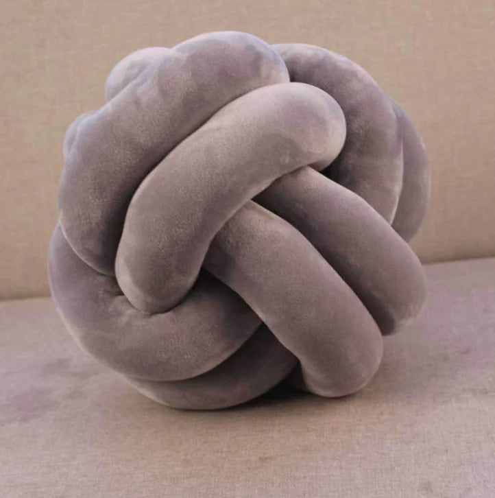 Knot Ball Pillow and Twisted Flower Cushion