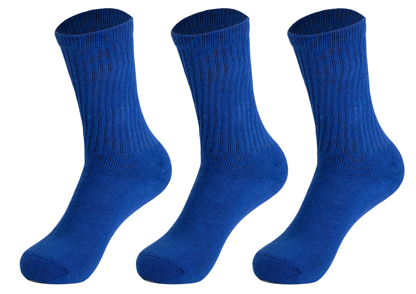 3 Pairs Cotton Crew Socks for Women – Soft, Breathable & Cushioned Athletic Sport Socks, Size 9-11-0