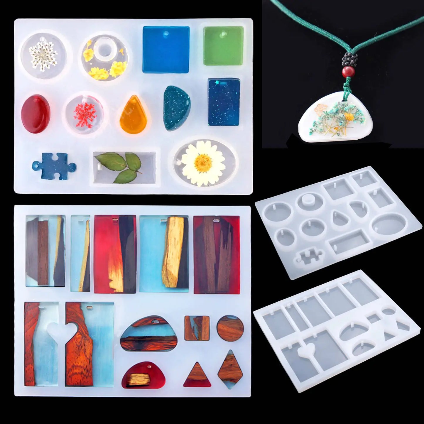 83-Piece Silicone Molds for DIY Bracelet Pendant Set
