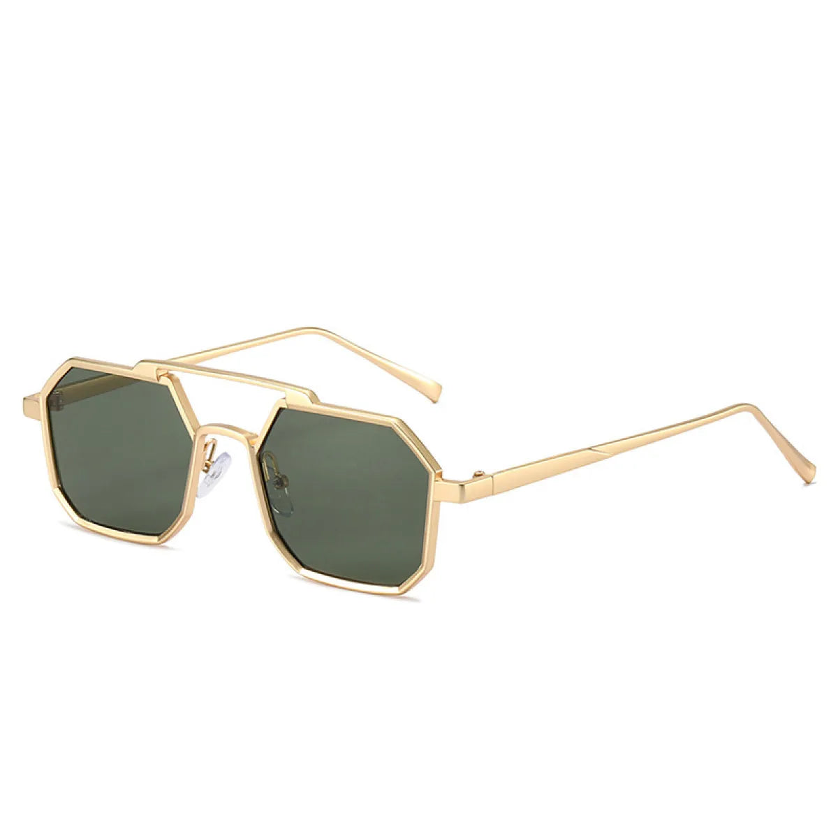 Geometric Top Bar Fashion Sunglasses – Trendy Metal Frame Eyewear